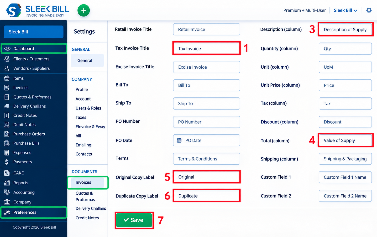 Sri Lanka VAT Settings